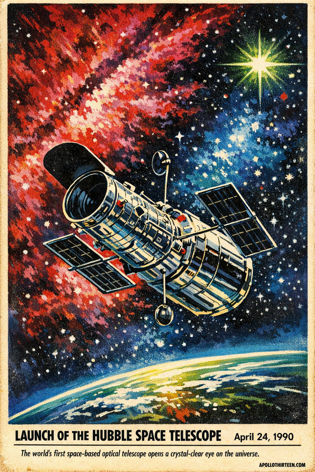 Launch of the Hubble Space Telescope