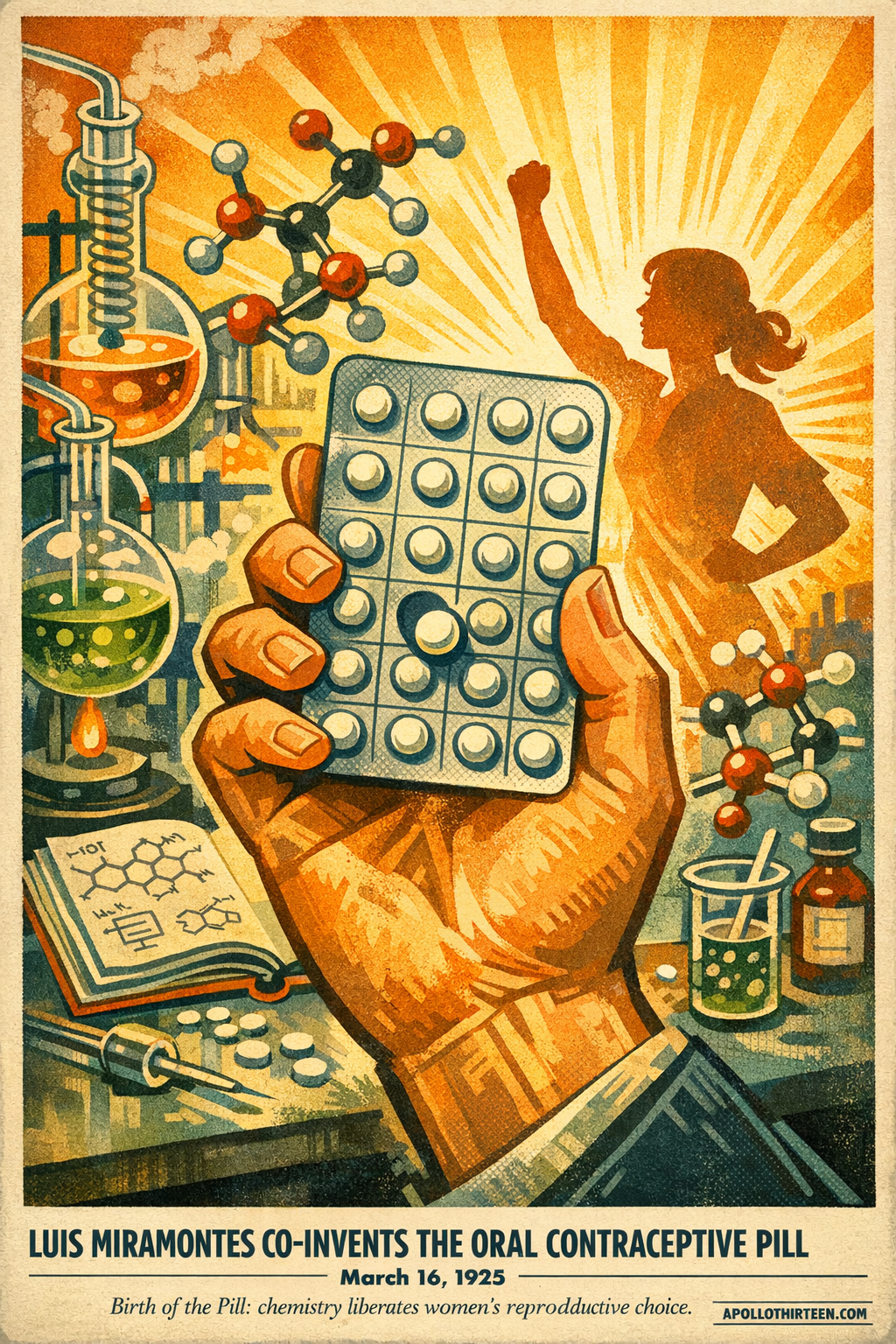 Luis Miramontes co-invents the oral contraceptive pill