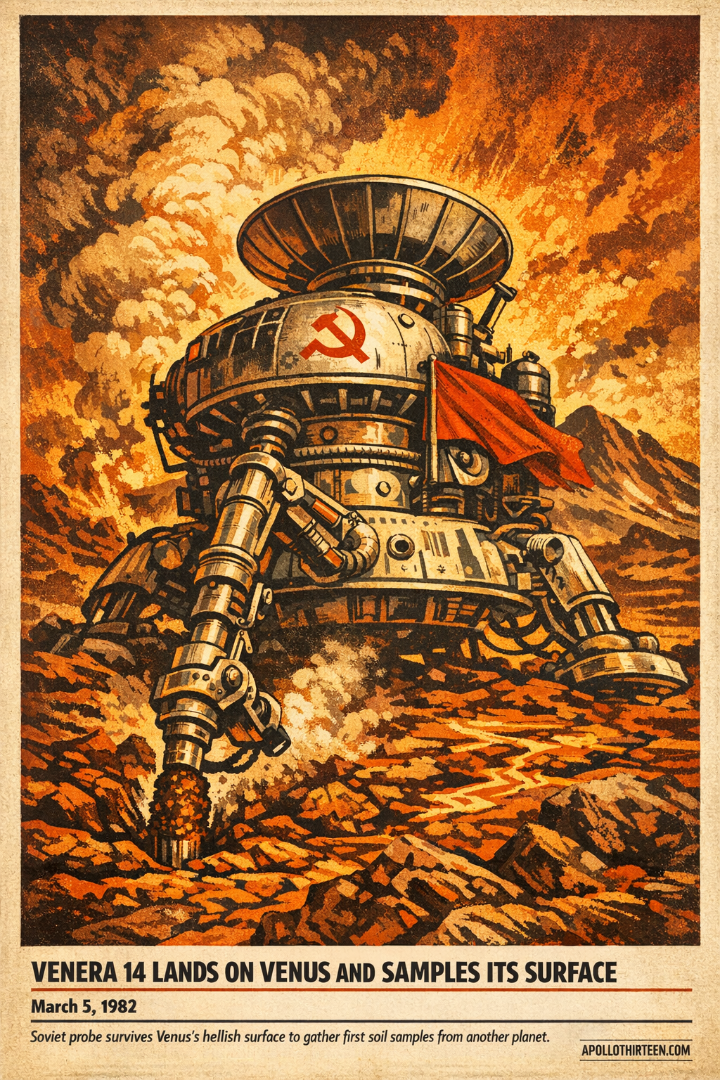 Venera 14 Lands on Venus and Samples Its Surface: 44 Years Later