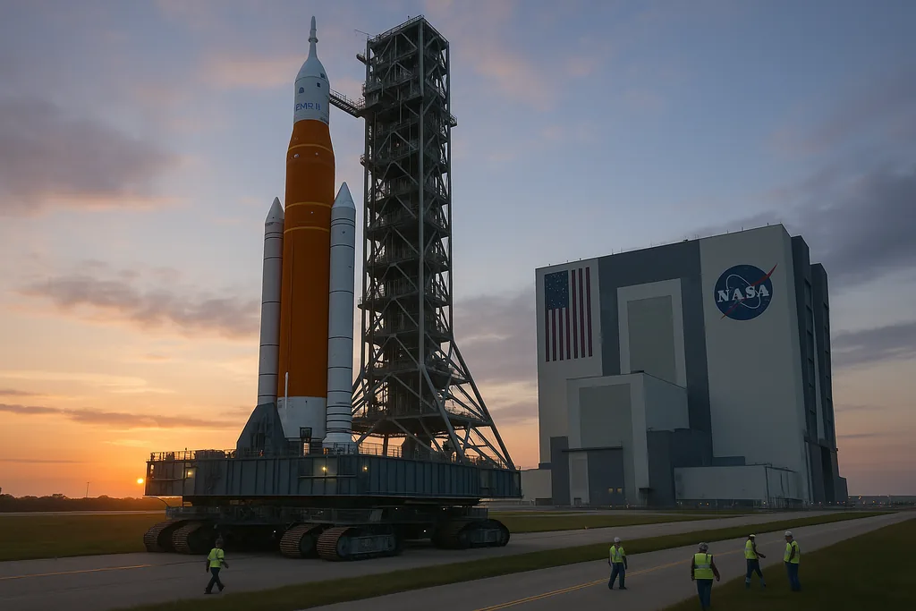 Artemis II Rolls to Launch Pad