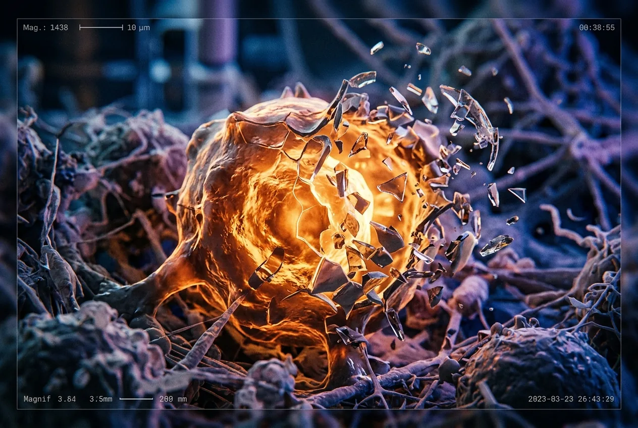 Bio-engineering the iron death of the body's non-proliferating zombies