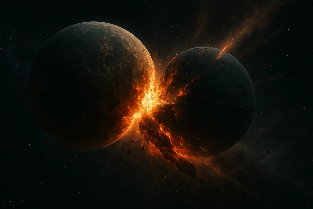 Giant Impact Hypothesis: UW Evidence of Planets Colliding